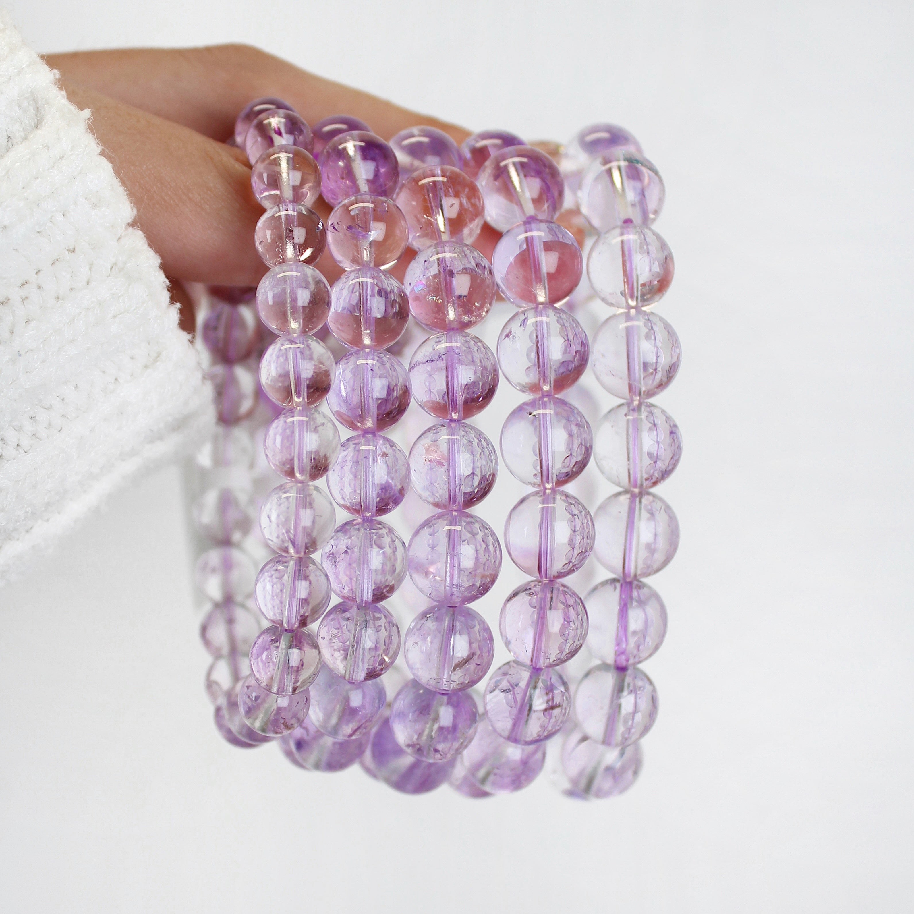 Extra Premium Glassy Lavender Amethyst Bracelet