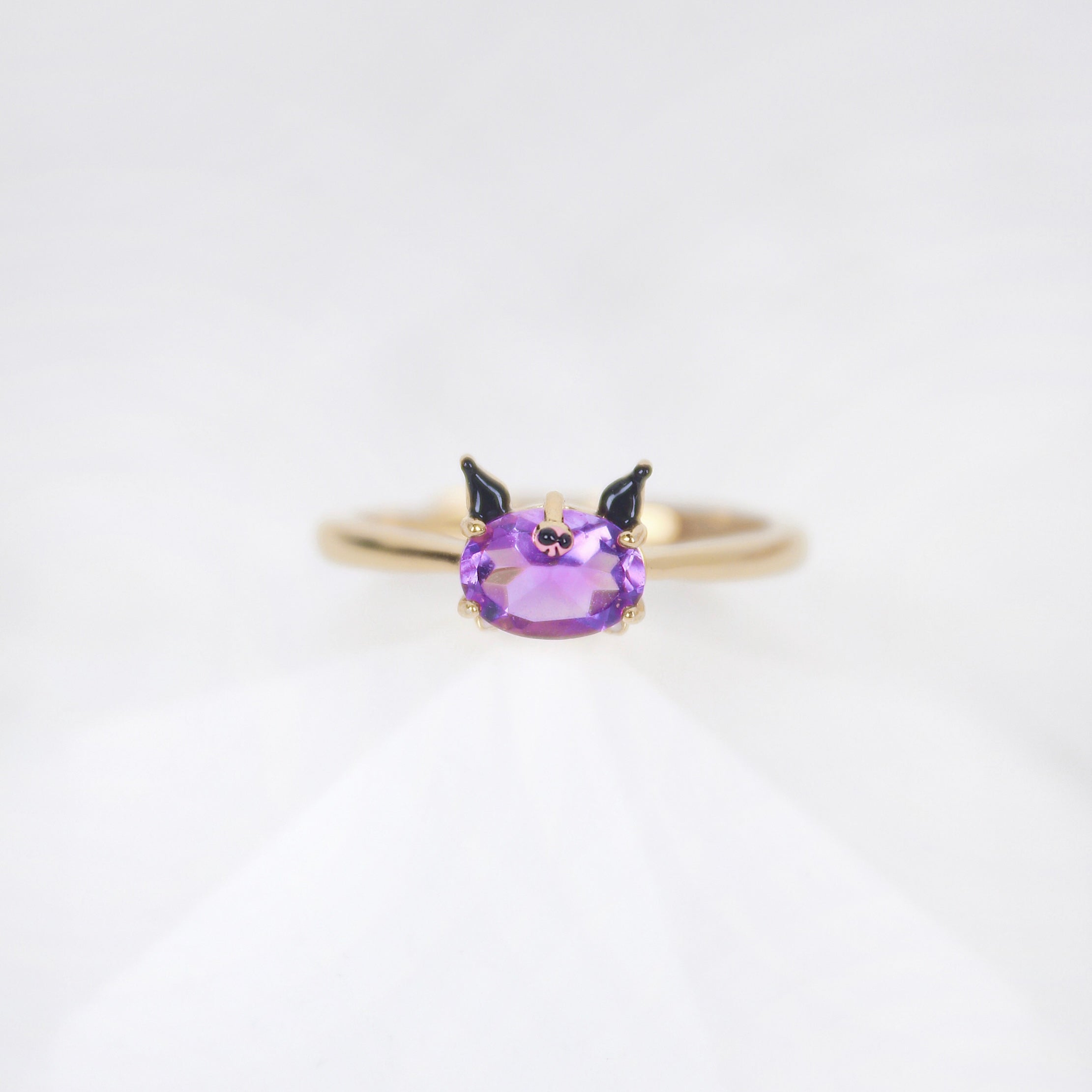 Kuromi Amethyst Ring