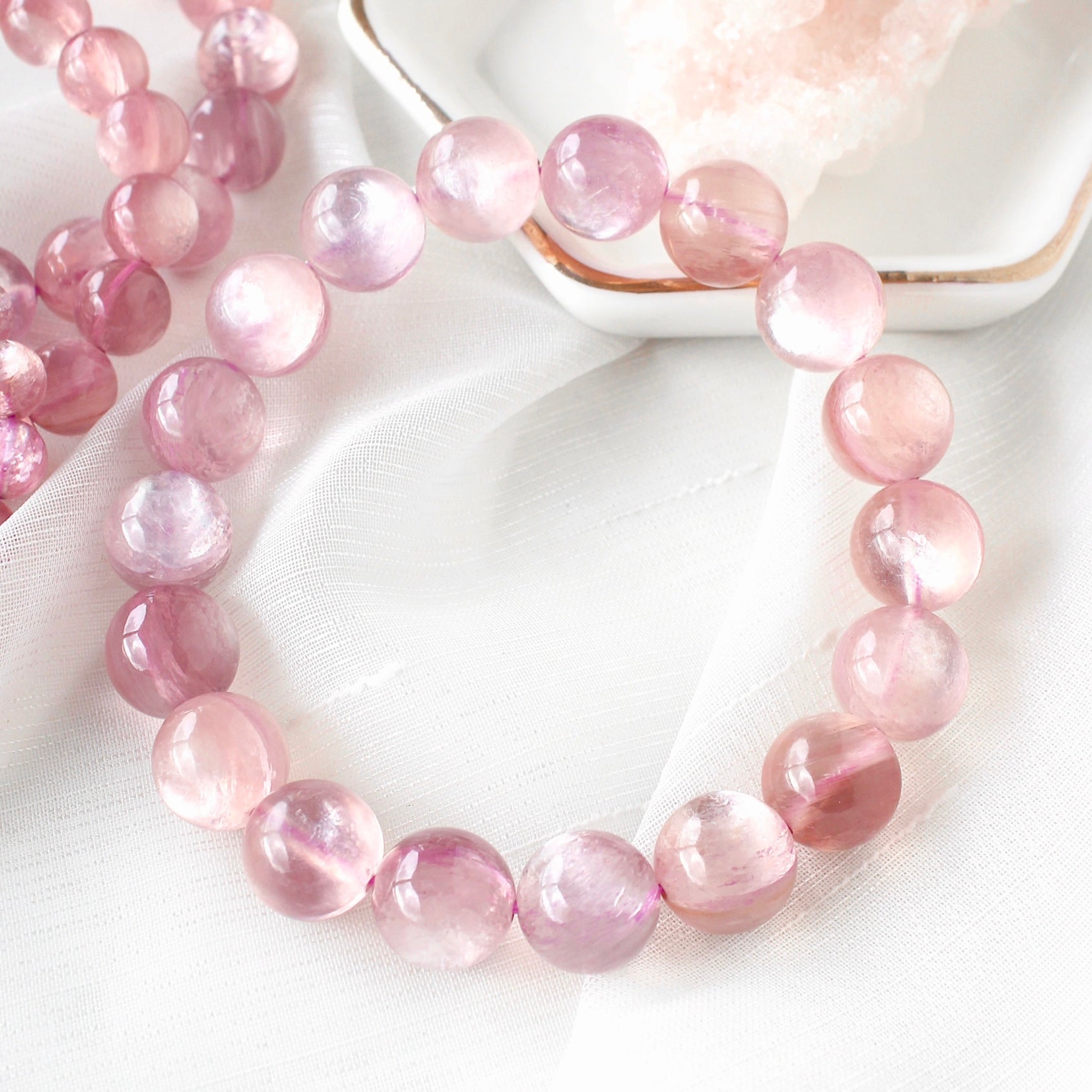 Ultra Collector's Pink Gem Lepidolite Bracelet