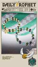 Load image into Gallery viewer, Slytherin Quidditch Stacker Bracelet
