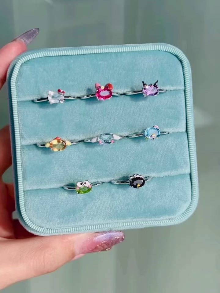 Hello Kitty Clear Quartz Ring