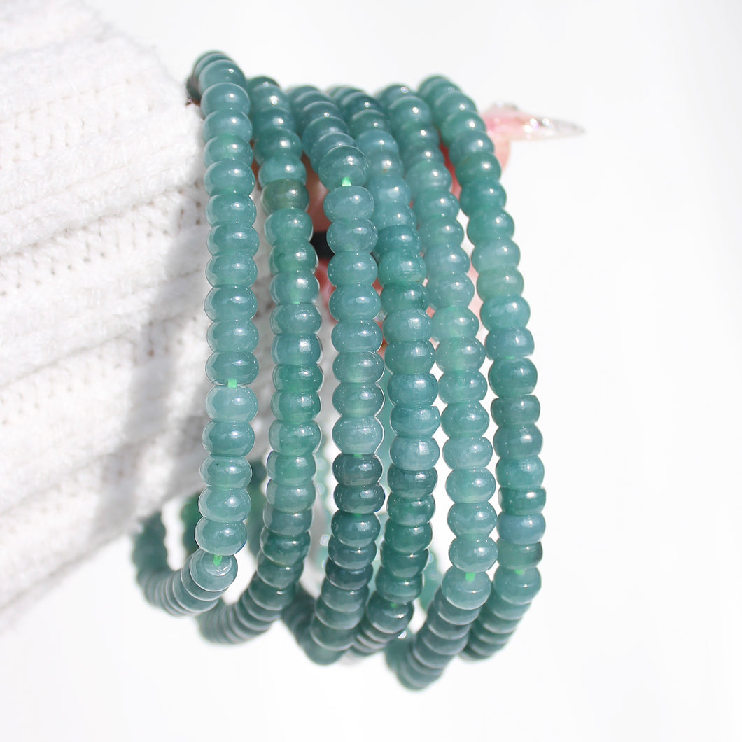 Collector's Blue Water Jadeite Abacus Bracelet