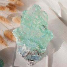 Load image into Gallery viewer, Mexican Fluorite Hamsa Hand Slab 72HE
