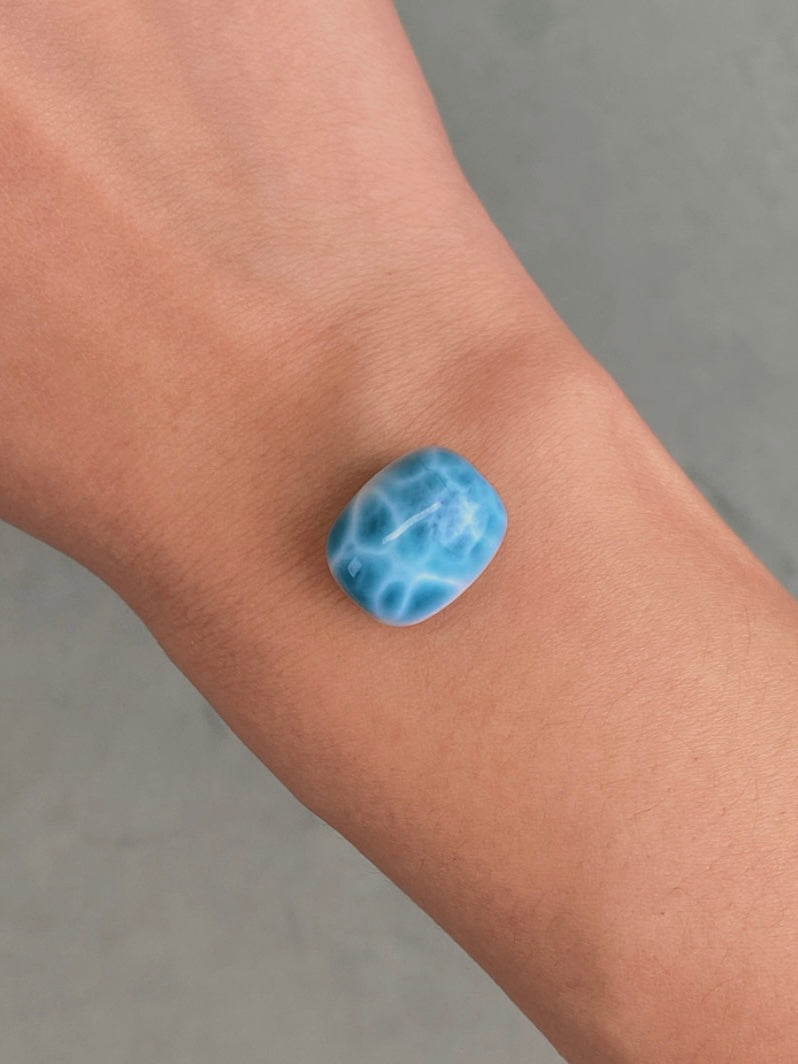Larimar Barrel Bead
