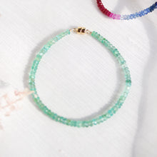Load image into Gallery viewer, Collector&#39;s Emerald Faceted Abacus Magnetic Clasp Bracelet
