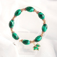 Load image into Gallery viewer, Peacock (Premium Malachite Barrel) Bracelet
