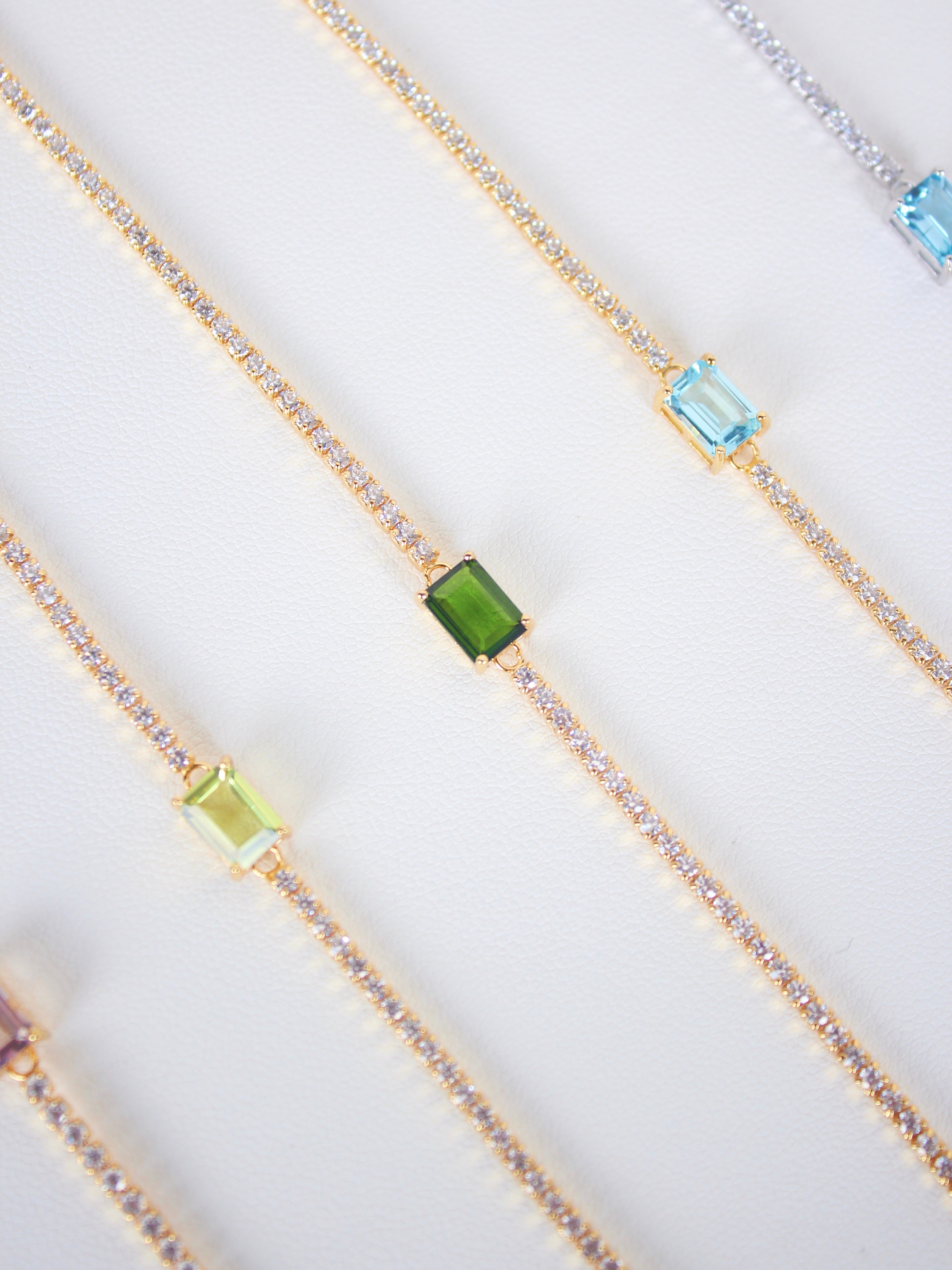 Diopside Tennis Bracelet