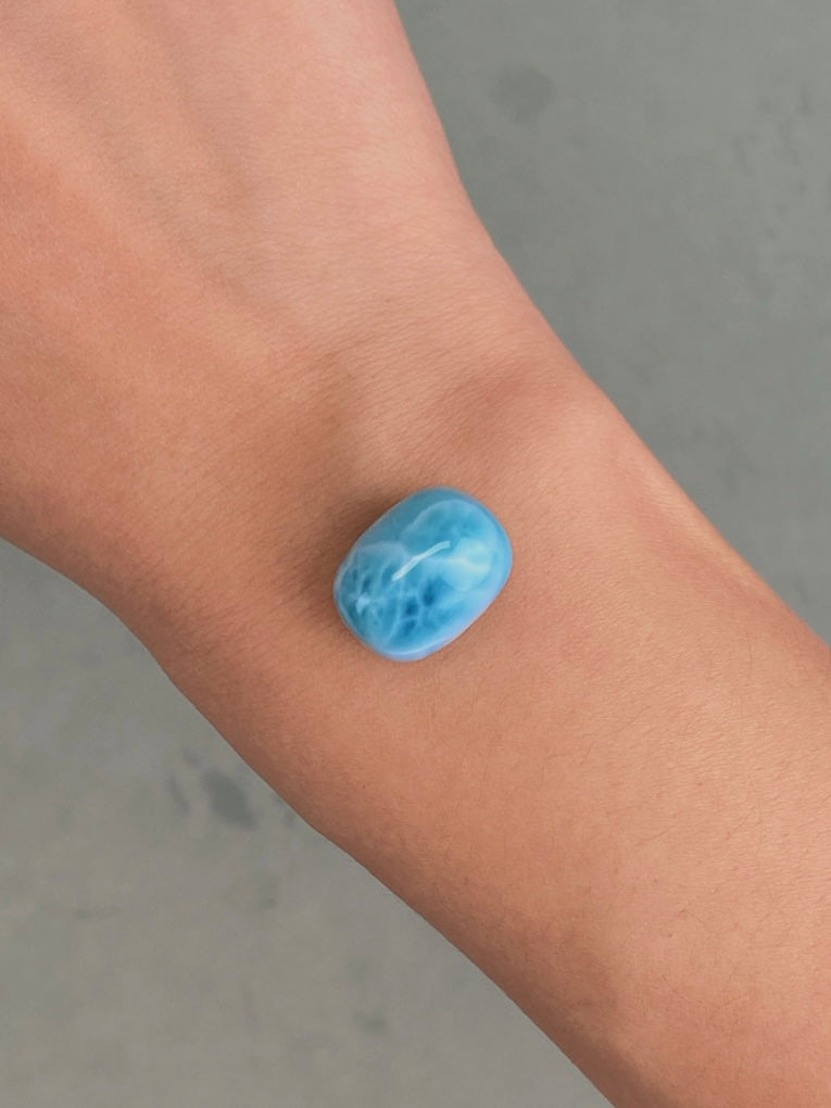 Larimar Barrel Bead
