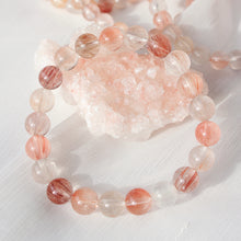 Load image into Gallery viewer, Collector&#39;s Pink Rutilated Quartz Bracelet

