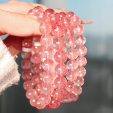 Load image into Gallery viewer, Clear Body Strawberry Quartz Bracelet
