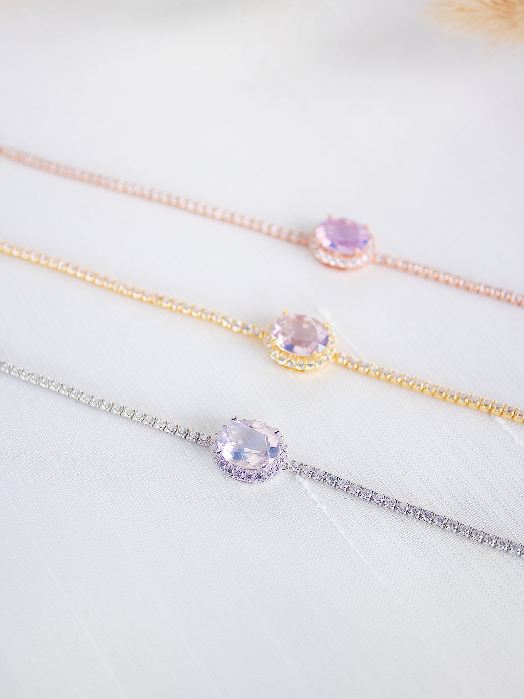Lavender Moon Quartz Tennis Bracelet