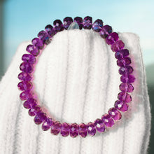 Load image into Gallery viewer, Premium Faceted Abacus Amethyst Bracelet

