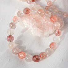 Load image into Gallery viewer, Collector&#39;s Pink Rutilated Quartz Bracelet
