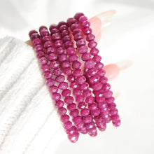 Load image into Gallery viewer, Premium Faceted Abacus Ruby Bracelet
