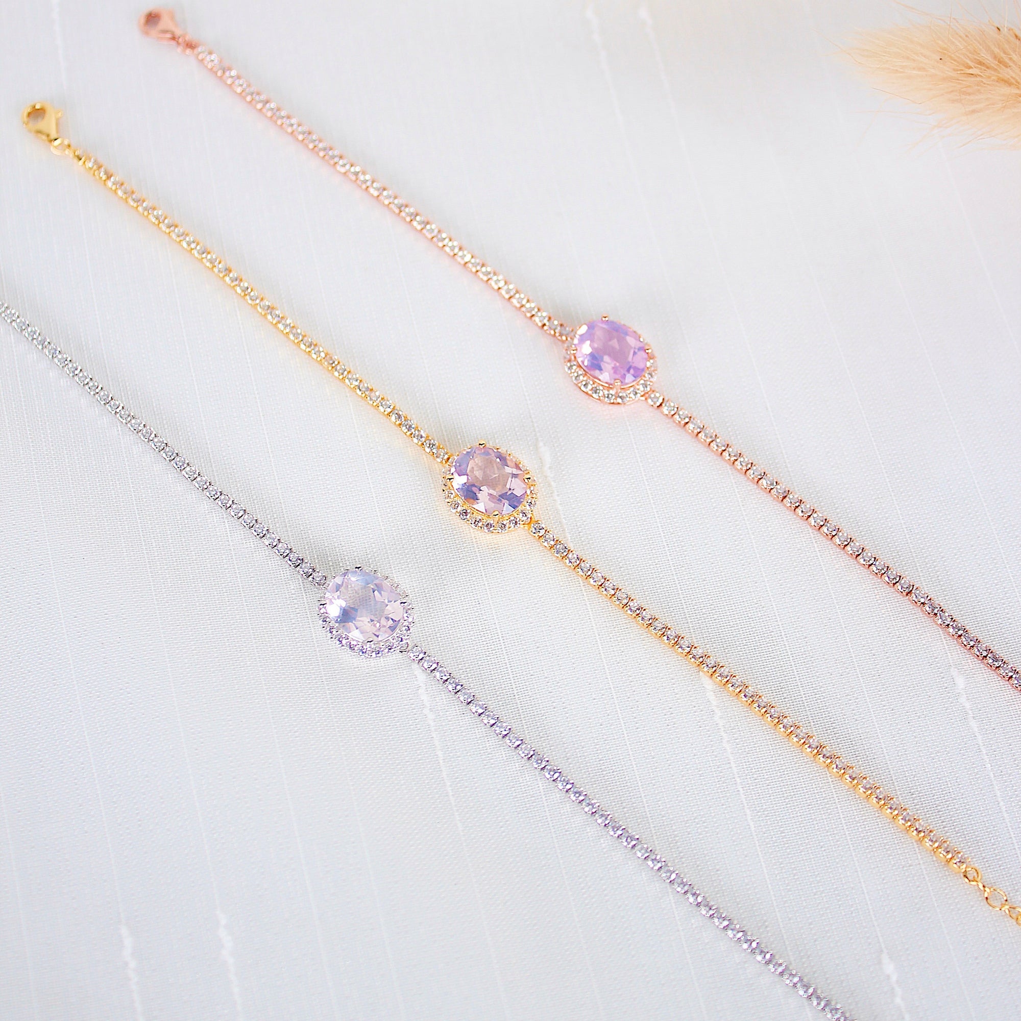 Lavender Moon Quartz Tennis Bracelet