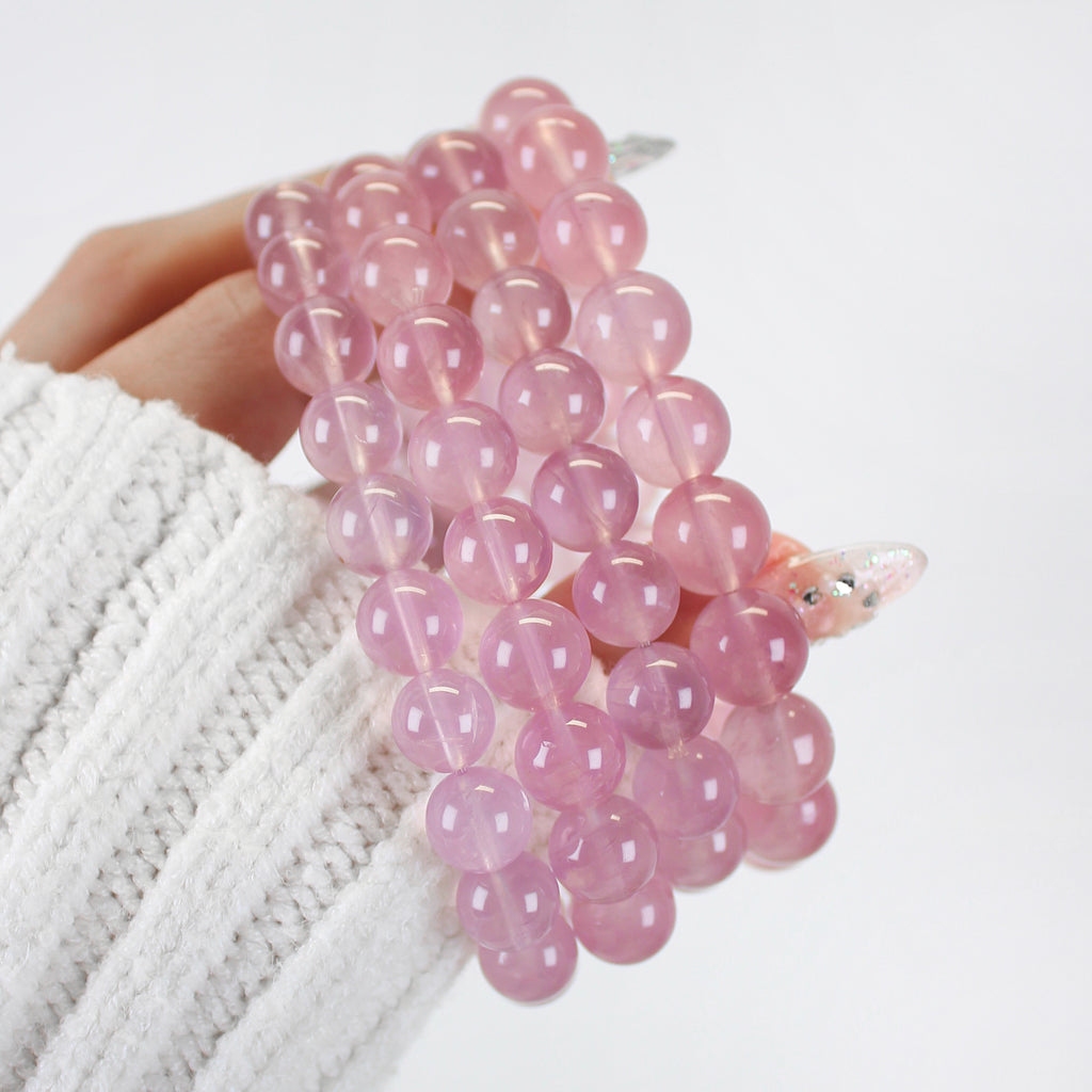 Collector's Purple Jelly Rose Quartz Bracelet