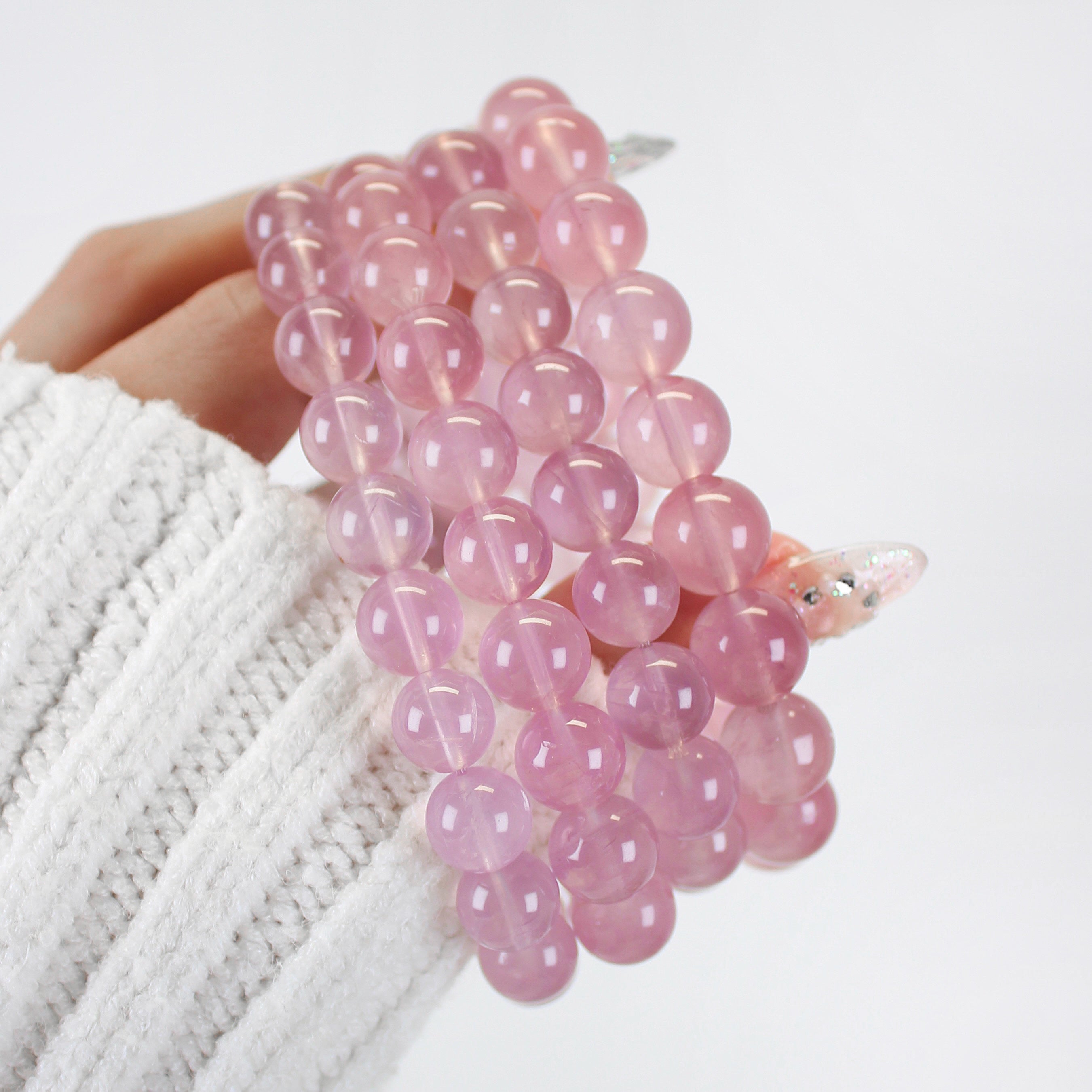 Collector's Purple Jelly Rose Quartz Bracelet