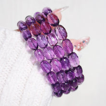 Load image into Gallery viewer, Collector&#39;s Amethyst Faceted Barrel Bracelet
