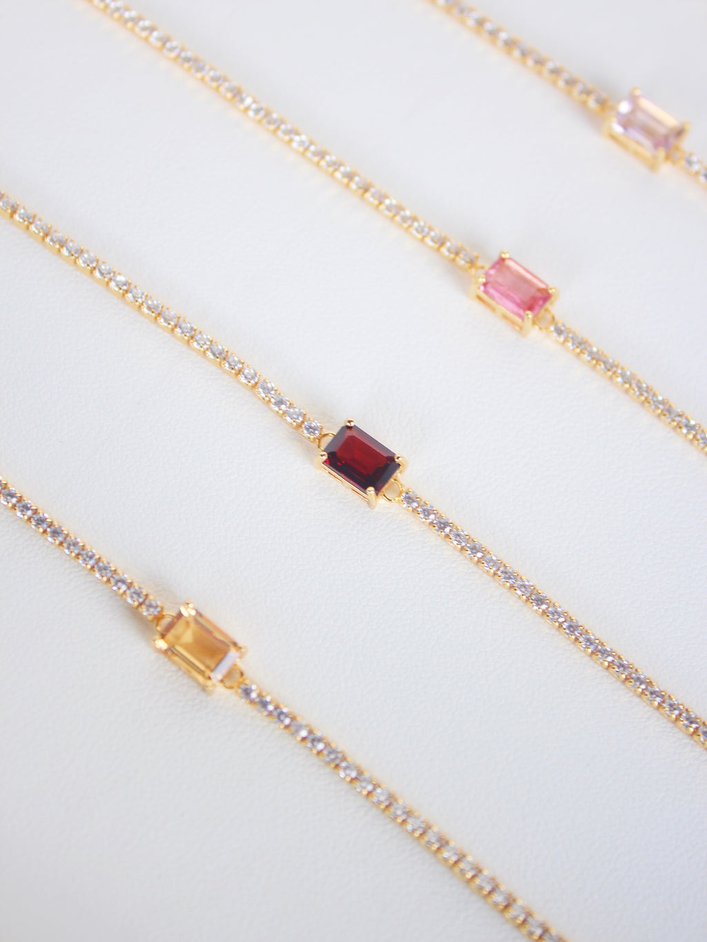 Garnet Tennis Bracelet