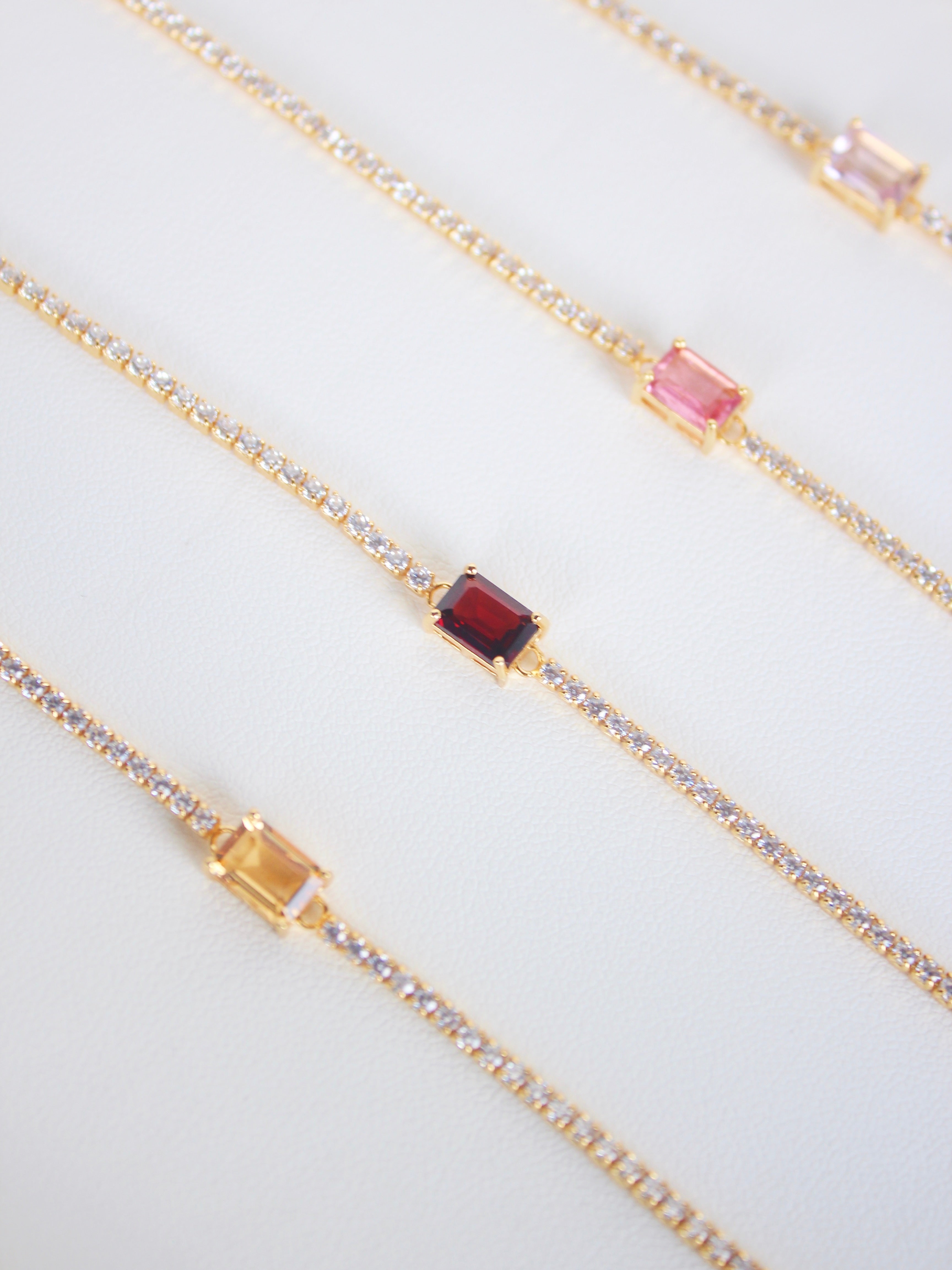 Garnet Tennis Bracelet