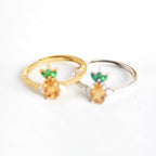Pineapple Honey Citrine Ring