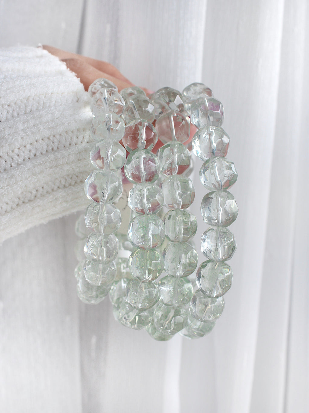 Collector's Prasiolite Round Pebble Bracelet