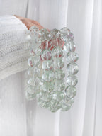 Collector's Prasiolite Round Pebble Bracelet