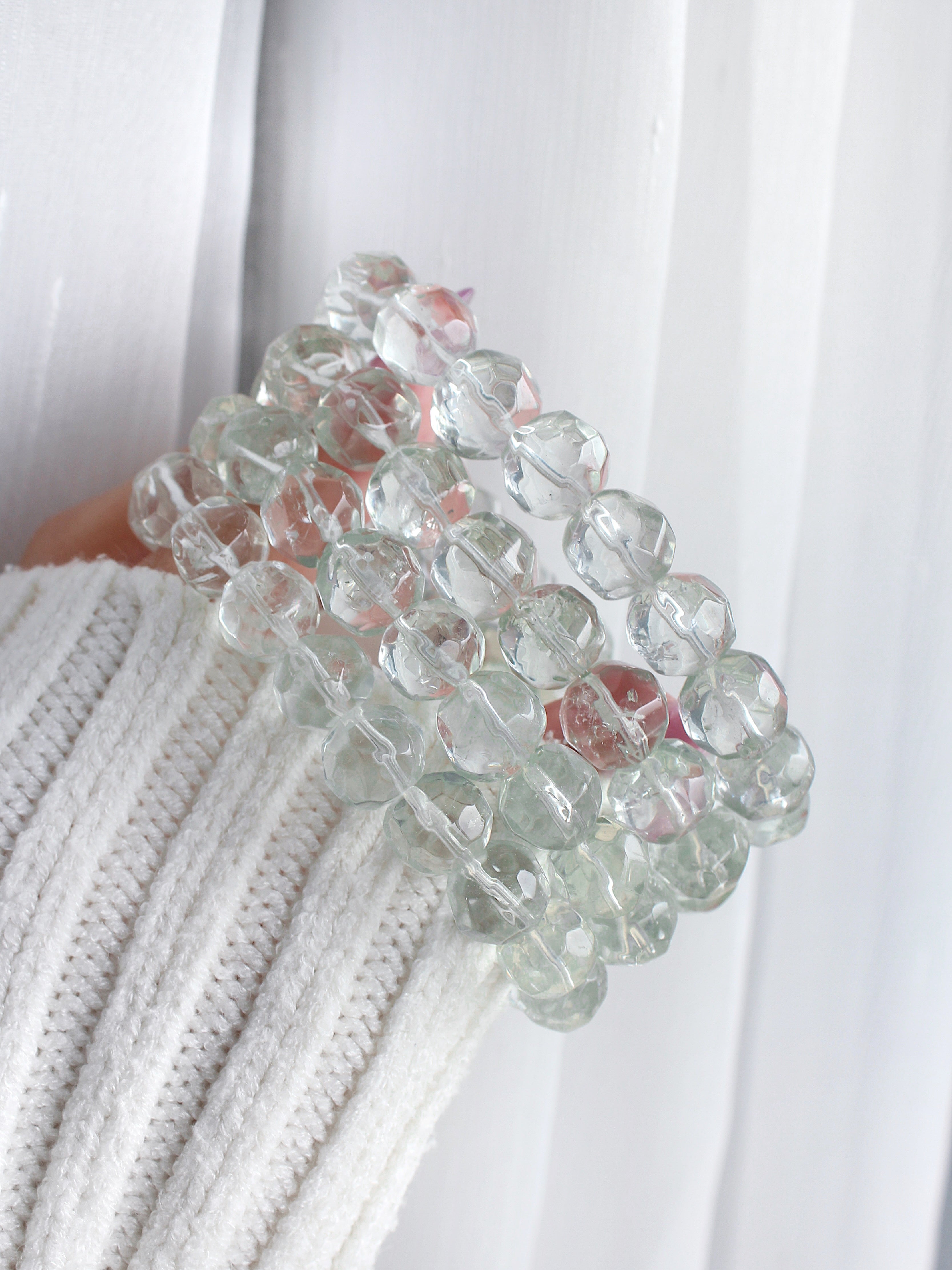Collector's Prasiolite Round Pebble Bracelet