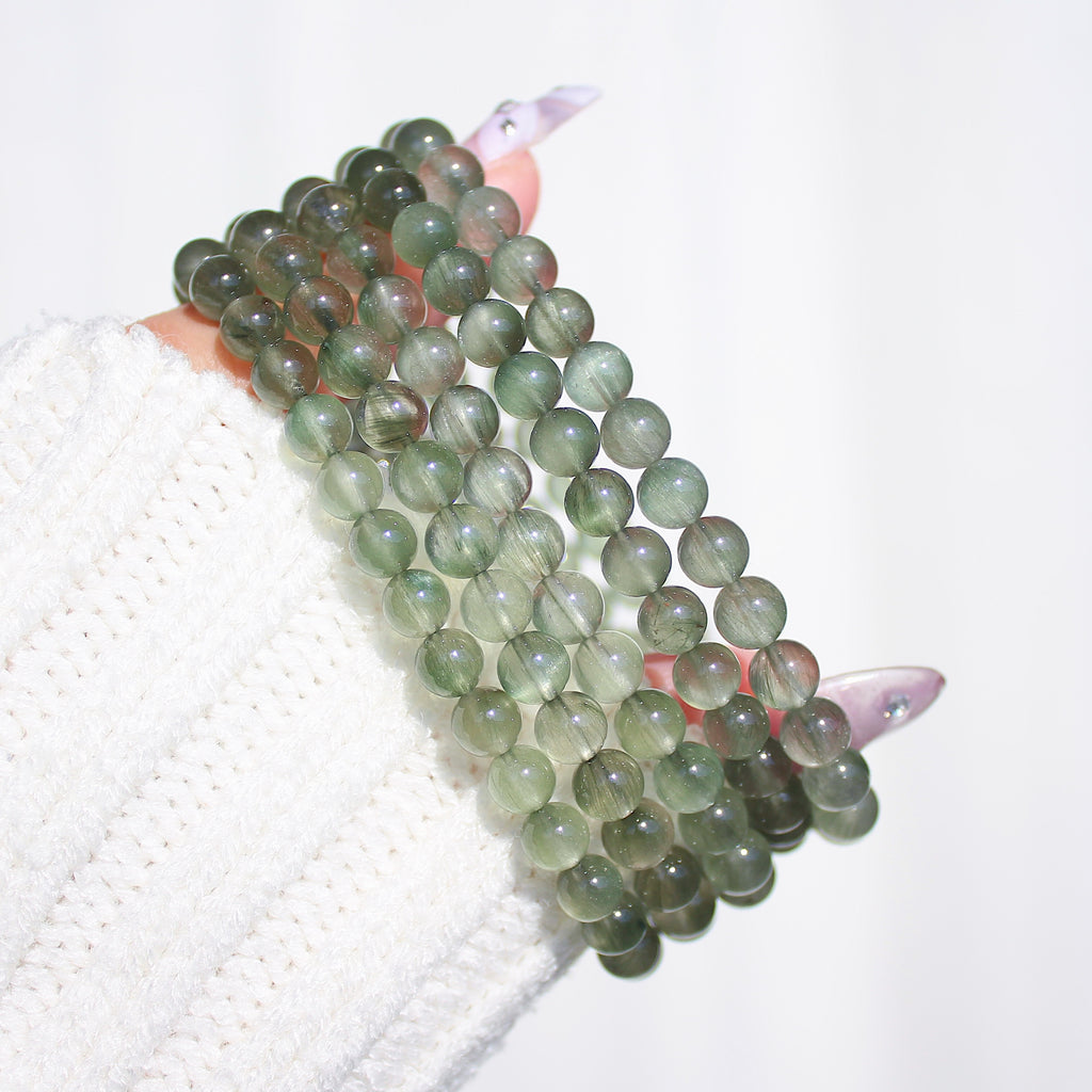 Premium Green Rutilated Quartz Bracelet