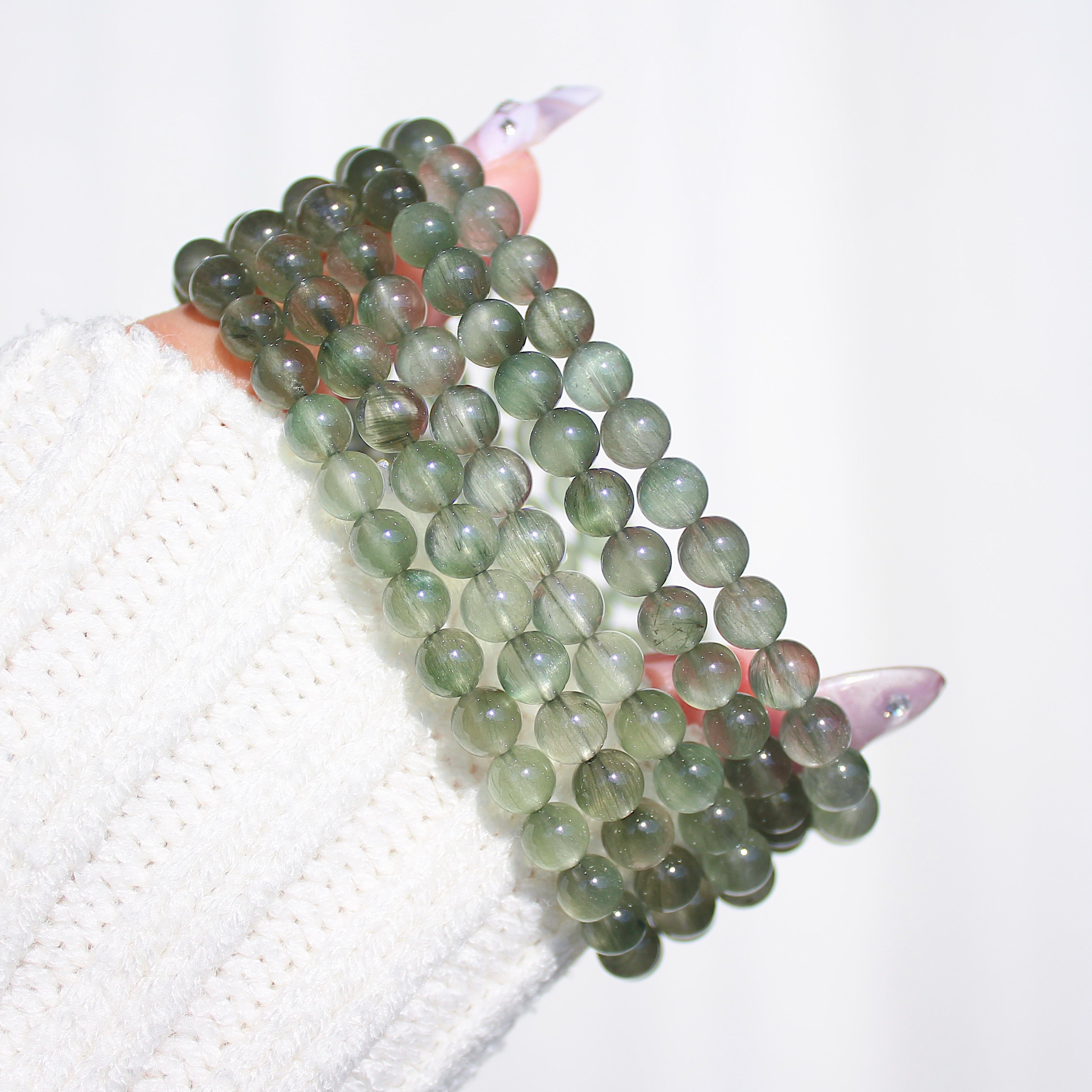 Premium Green Rutilated Quartz Bracelet