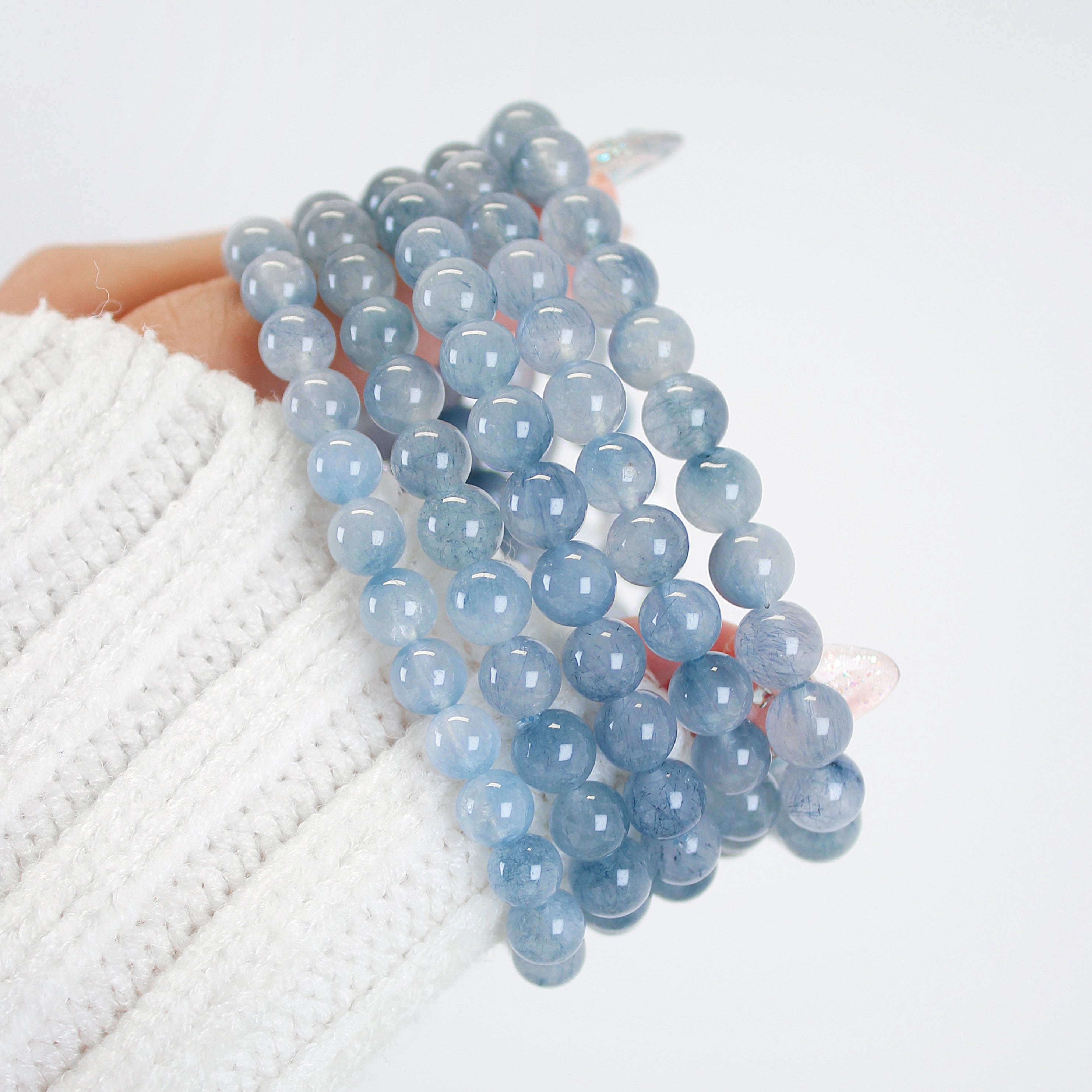 Extra Premium Blue Rabbit Hair Bracelet