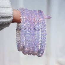 Load image into Gallery viewer, Collector&#39;s Lavender Moon Quartz Faceted Abacus Bracelet
