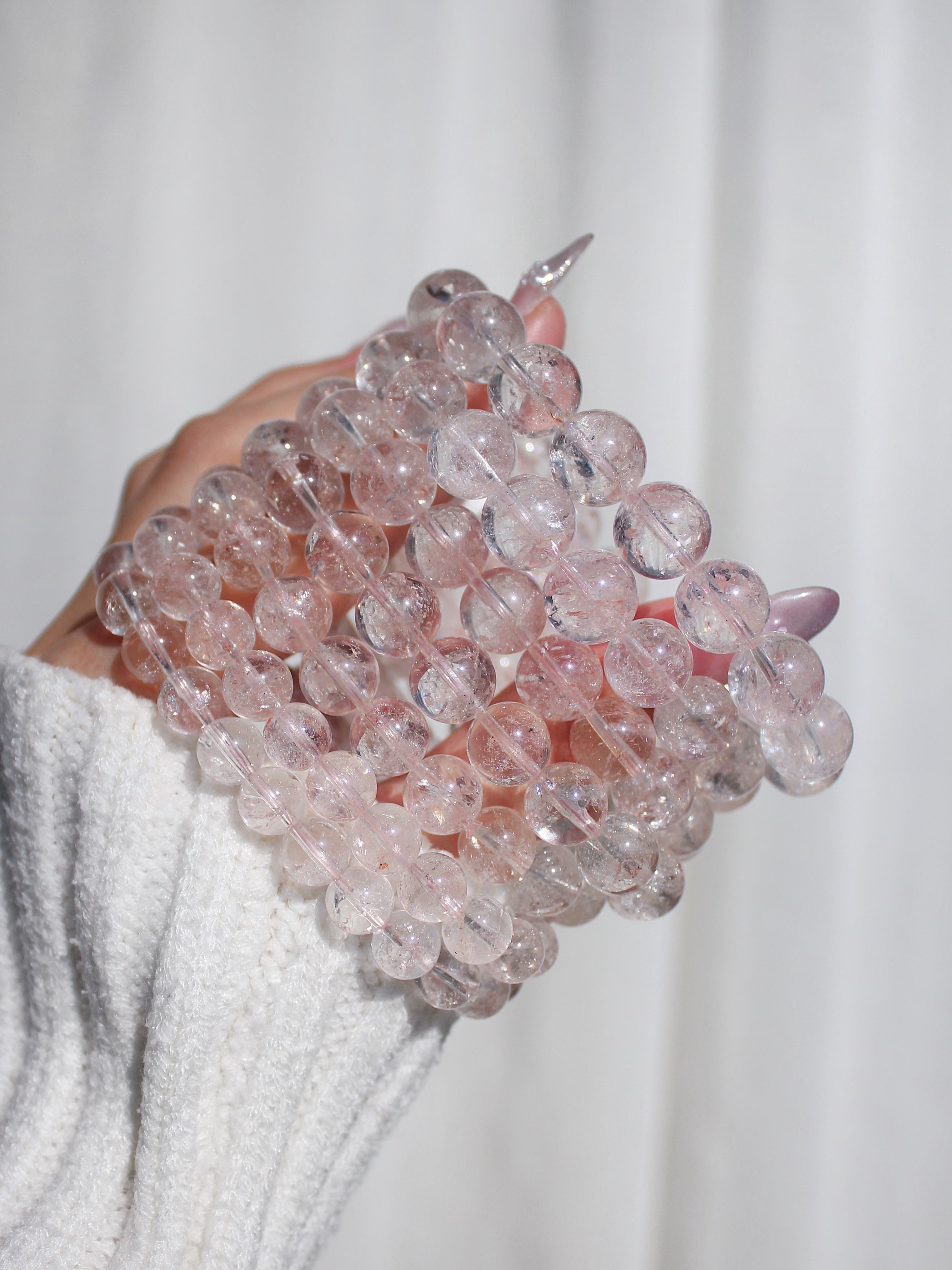 Collector's Pink Lemurian Quartz Bracelet