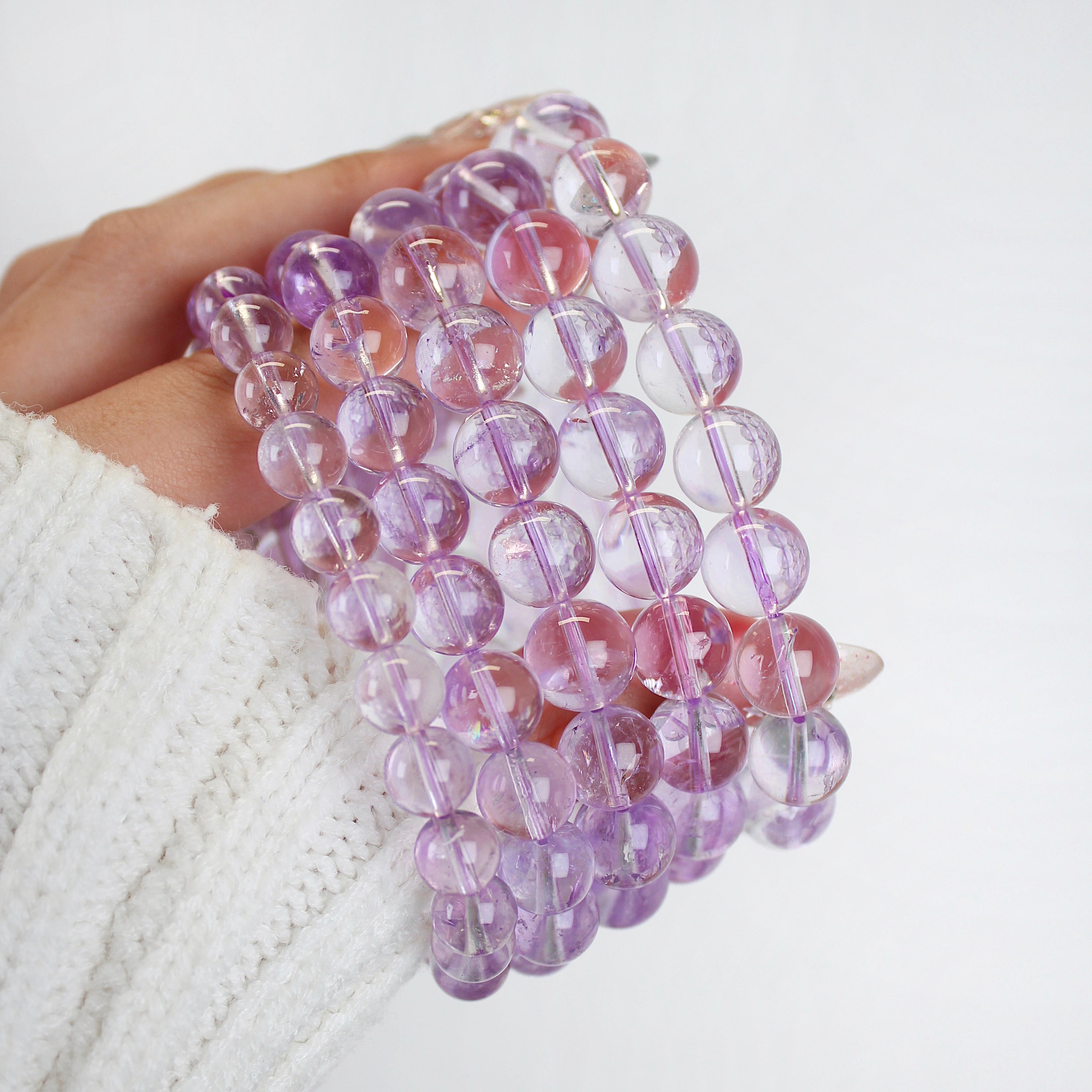 Extra Premium Glassy Lavender Amethyst Bracelet