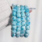 Ultra Collector's Larimar Round Barrel Bracelet
