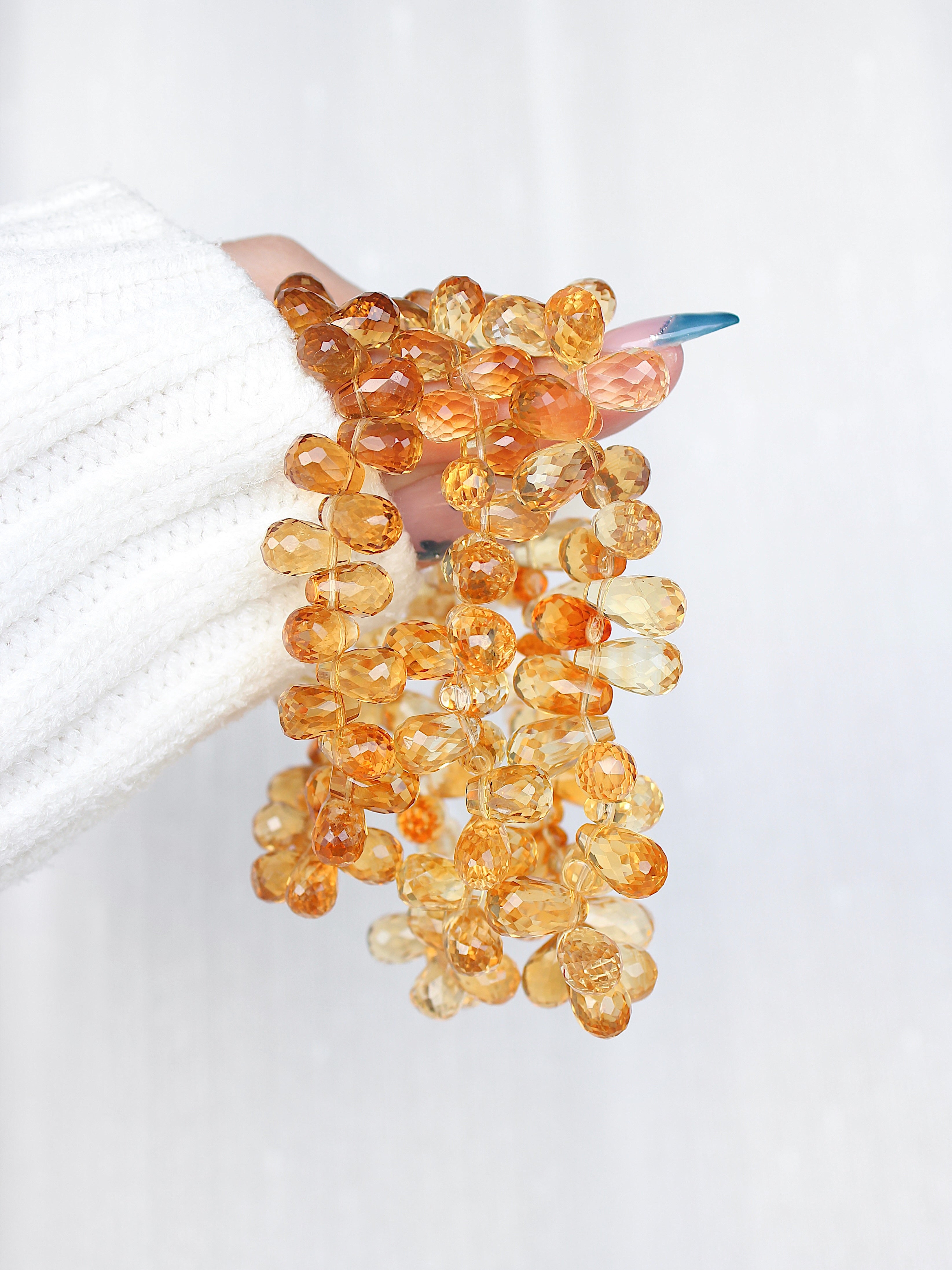 Ultra Collector's Honey Citrine Briolette Bracelet