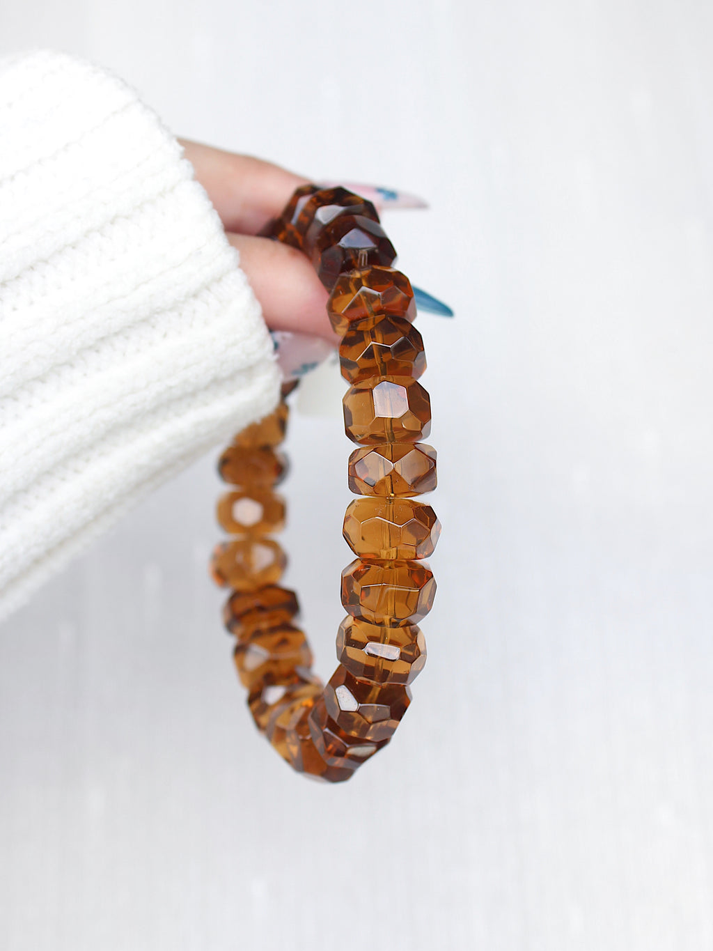 Ultra Collector's Whisky Citrine Faceted Abacus Bracelet