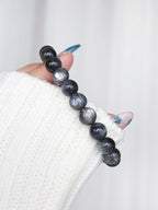 Collector's Black Skeletal Sunstone Bracelet