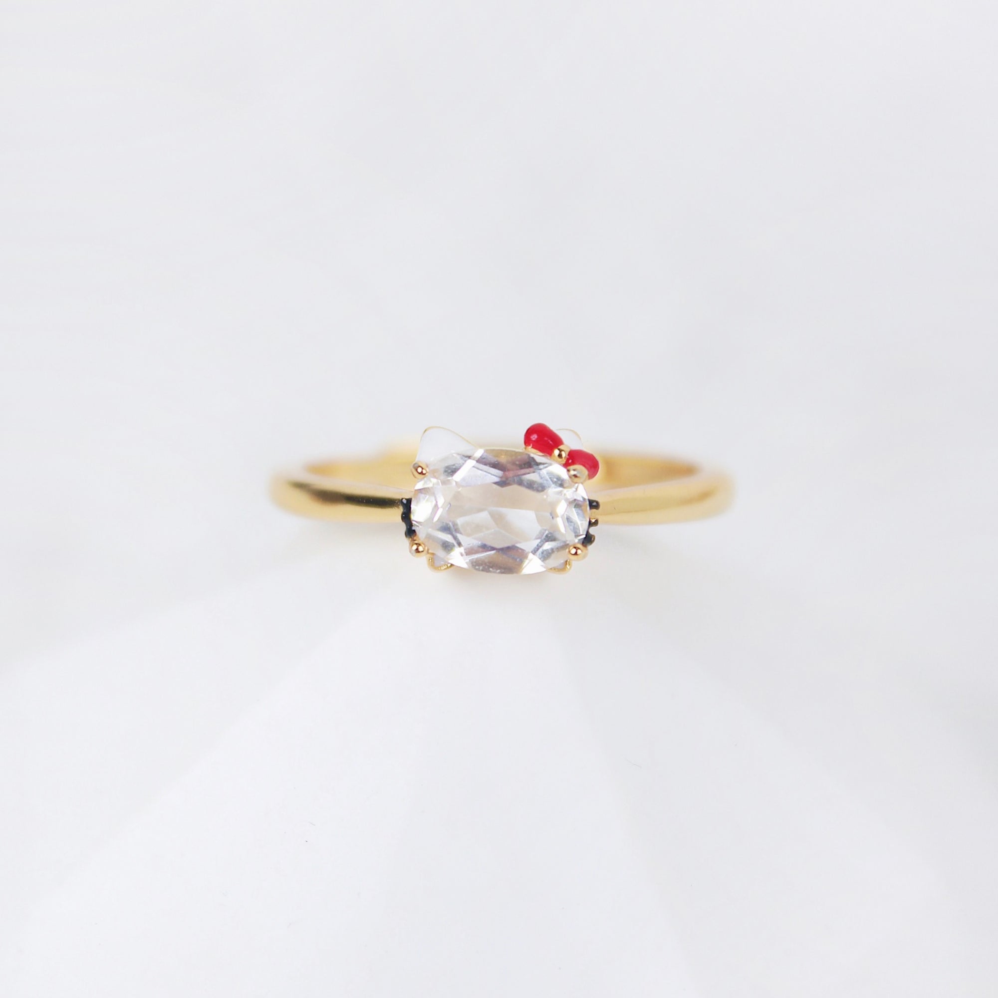 Hello Kitty Clear Quartz Ring