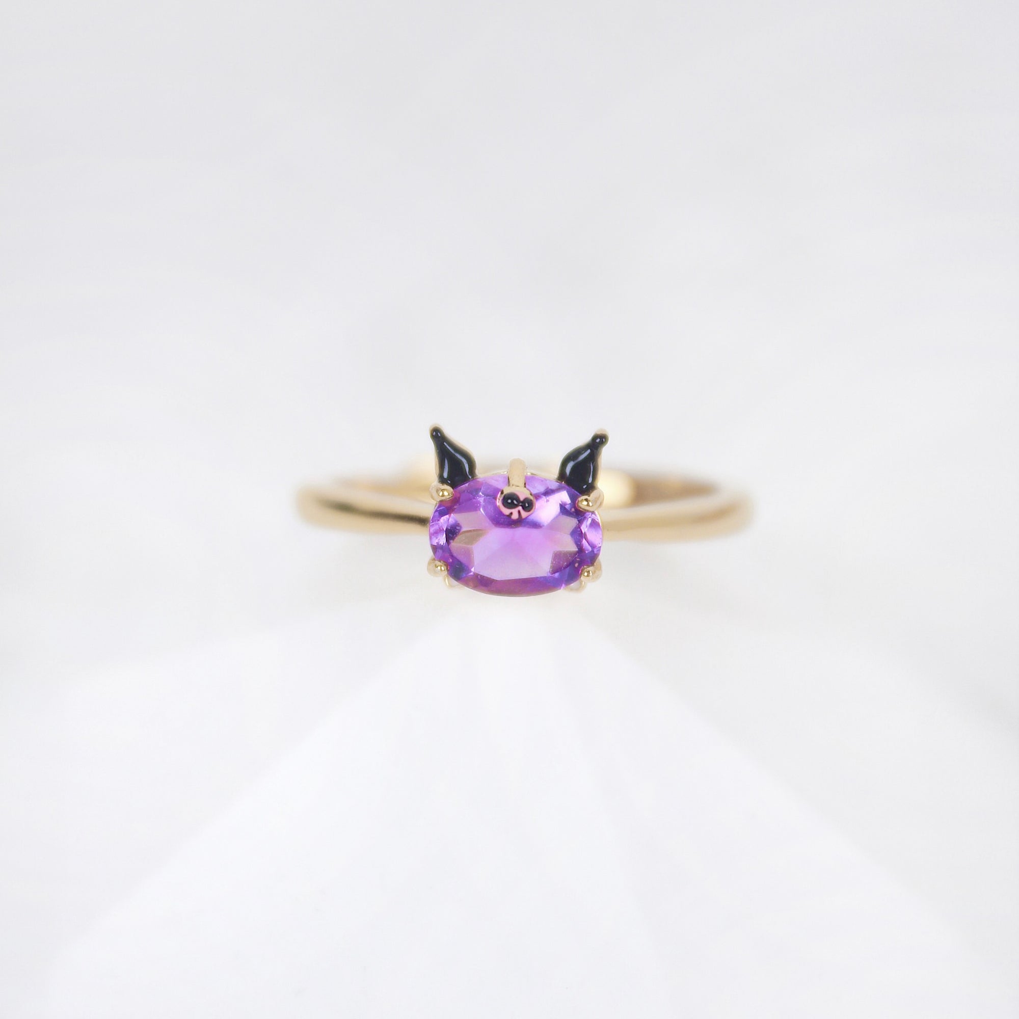 Kuromi Amethyst Ring