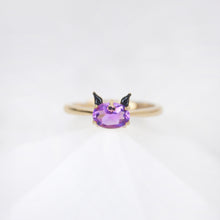 Load image into Gallery viewer, Kuromi Amethyst Ring
