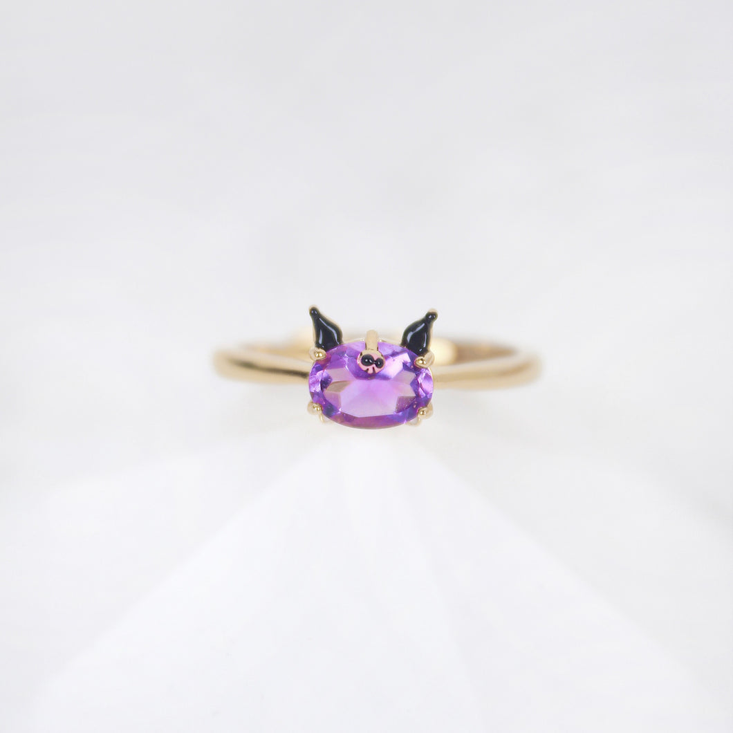 Kuromi Amethyst Ring