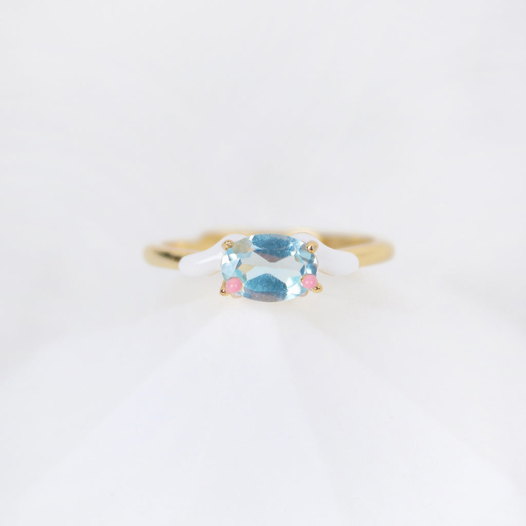 Cinnamoroll Sky Blue Topaz Ring