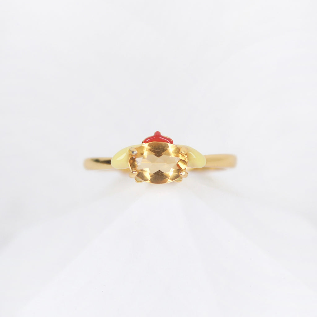 Pompompurin Honey Citrine Ring