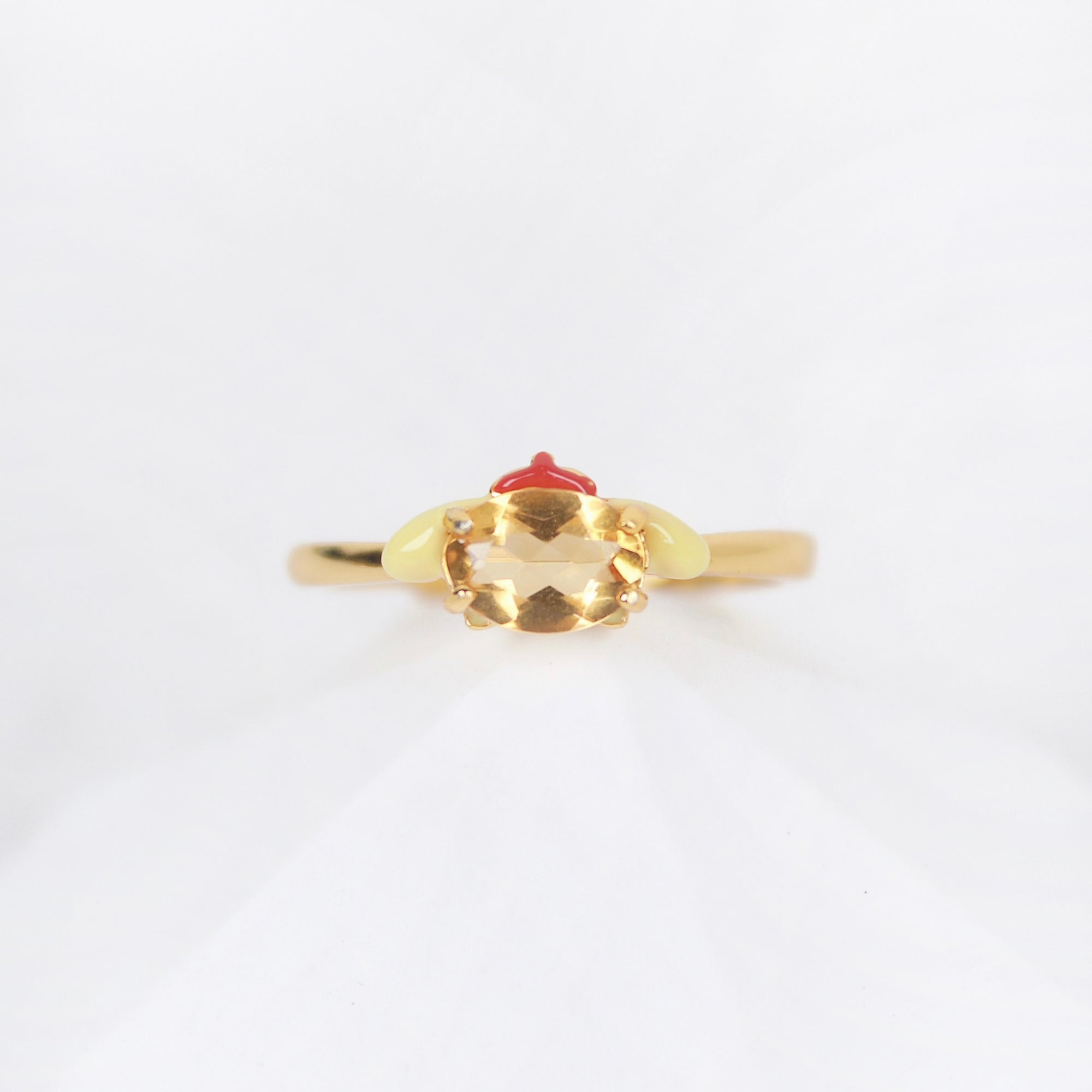 Pompompurin Honey Citrine Ring
