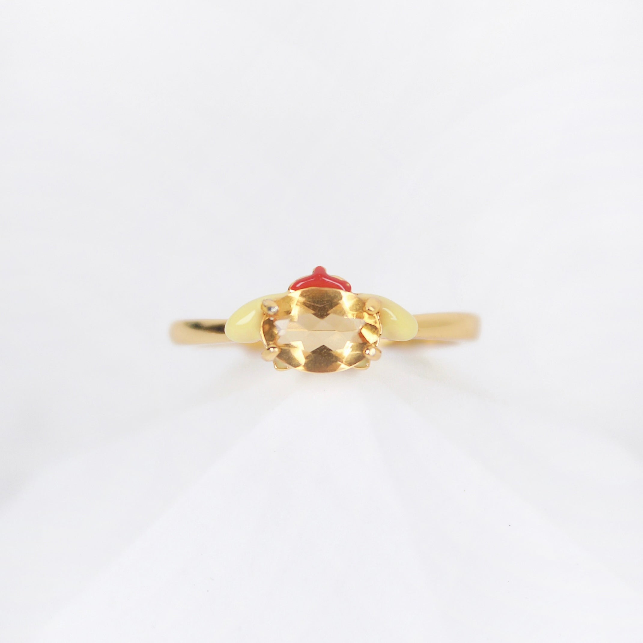 Pompompurin Honey Citrine Ring