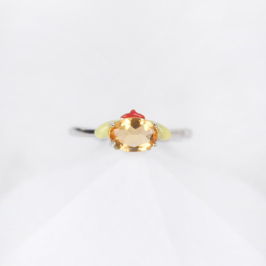 Pompompurin Honey Citrine Ring