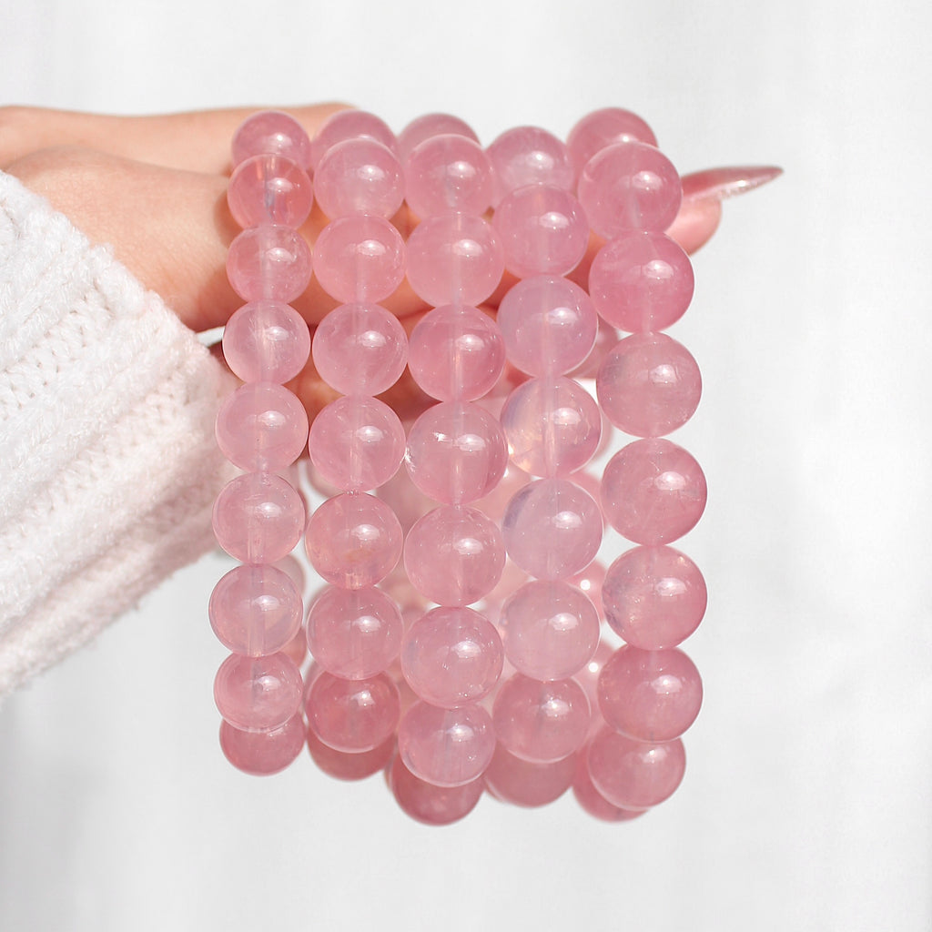Collector's Madagascar Jelly Rose Quartz Bracelet
