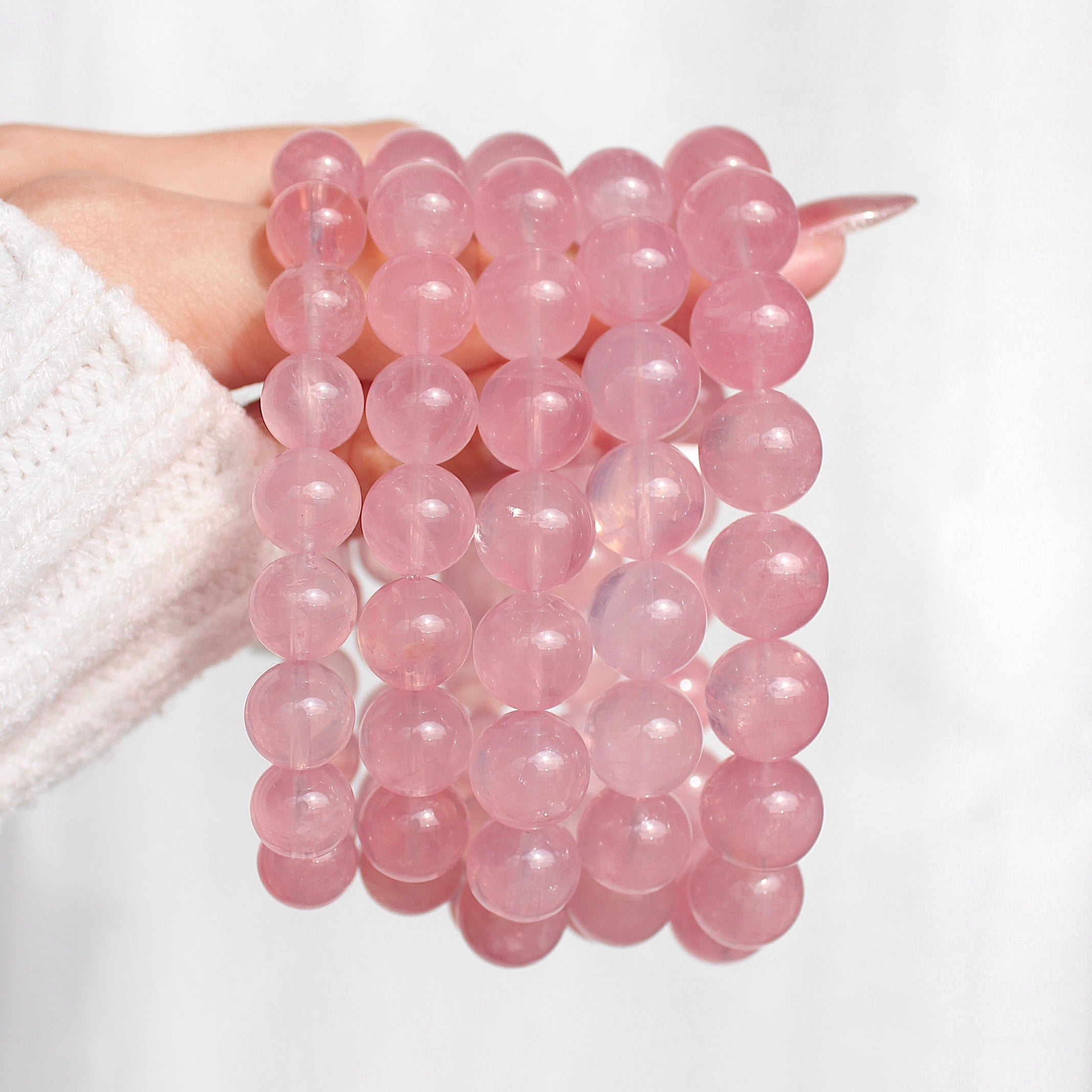 Collector's Madagascar Jelly Rose Quartz Bracelet