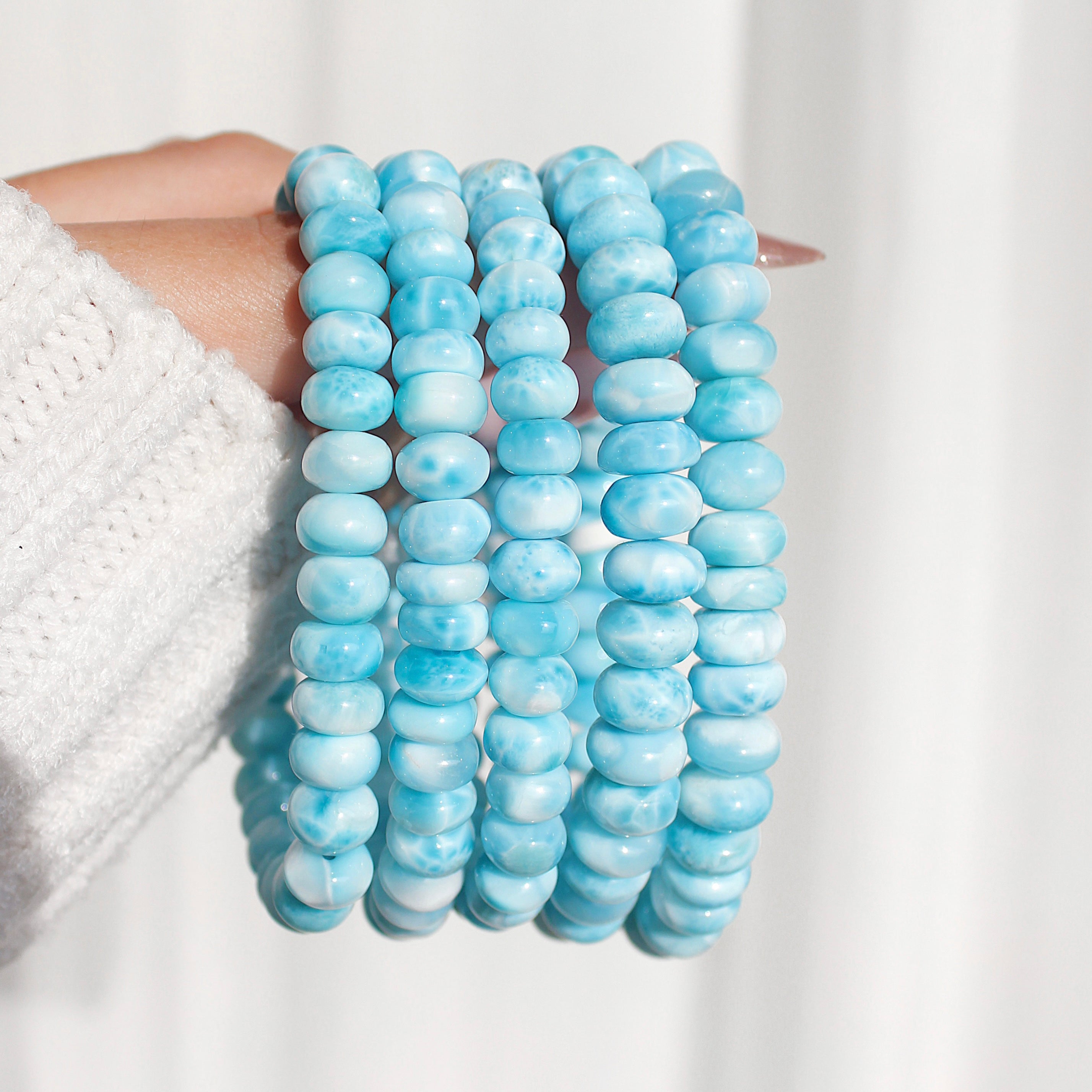 Ultra Collector's Larimar Abacus Bracelet